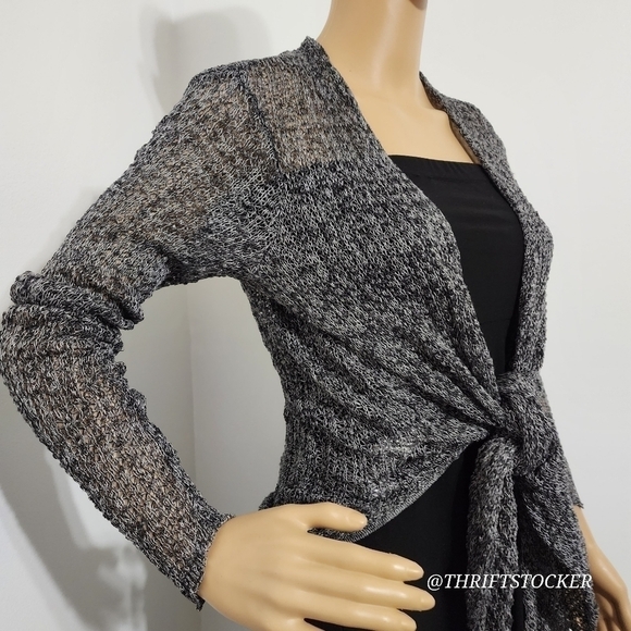 Eileen Fisher tie front cardigan - Picture 2 of 6